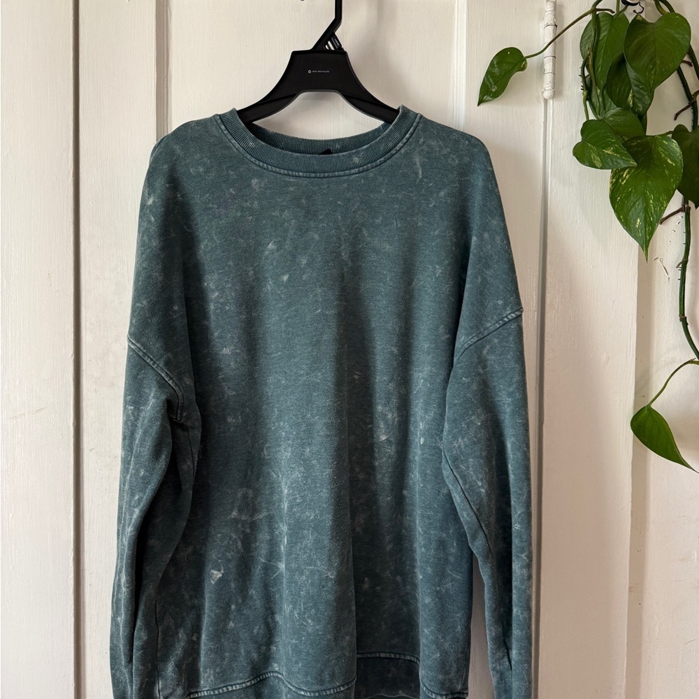 No Boundaries Teal Crewneck Sweater